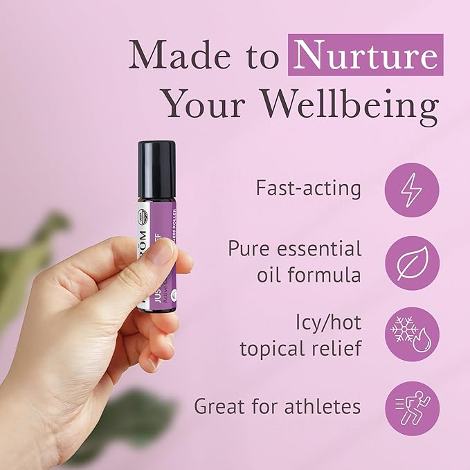 Pranarom - Just Plain Relief Essential Oils, Relaxing Aromatherapy Oils, Organic Essential Oil Blend, Essential Oils with Lavender, Peppermint & Helichrysum, 8mL