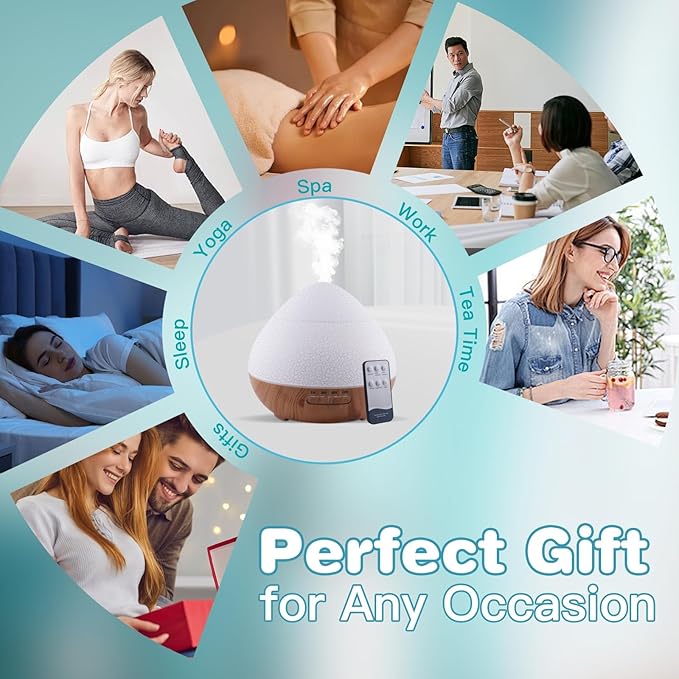 500ml Humidifiers for Bedroom, Easy to Fill & Clean，Quiet Cool Mist Air Humidifier for Home，Auto Shut-Off for Safety