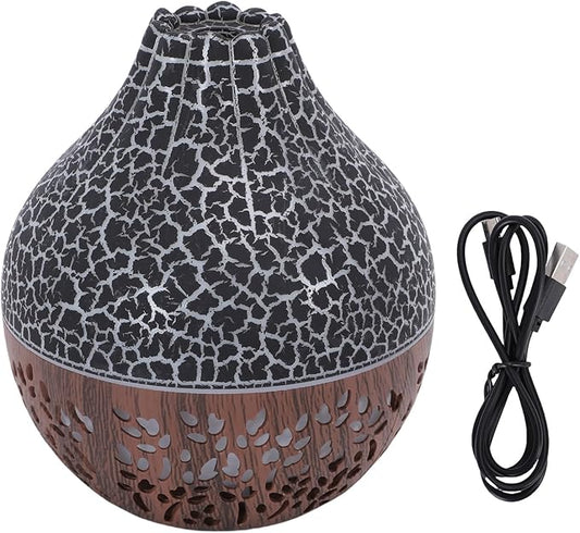 banapoy Essential Oil Diffuser, Ultrasonic Aromatherapy Air Diffuser Humidifier with 7 Color LED Lights and Auto Shut Off, Quiet for Home Office Bedroom Yoga (Dark Wood Grain)