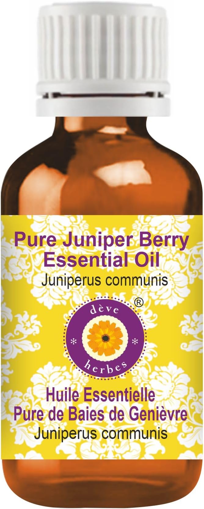 dève herbes Pure Juniper Berry Essential Oil (Juniperus communis) Steam Distilled 100ml (3.38 oz)