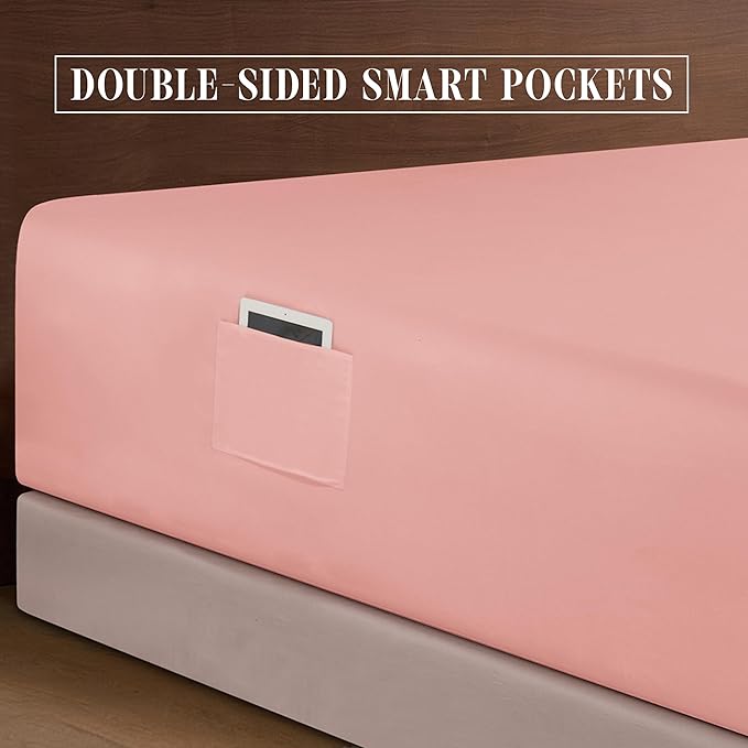 Elegant Comfort Luxurious 1500 Premium Hotel Quality Microfiber 4-Piece Sheet Set, 18-24 Inches Deep - Extra Deep Pocket Sheets - Ultra Soft 4PC Deep Pocket Sheets, Full, Lavender