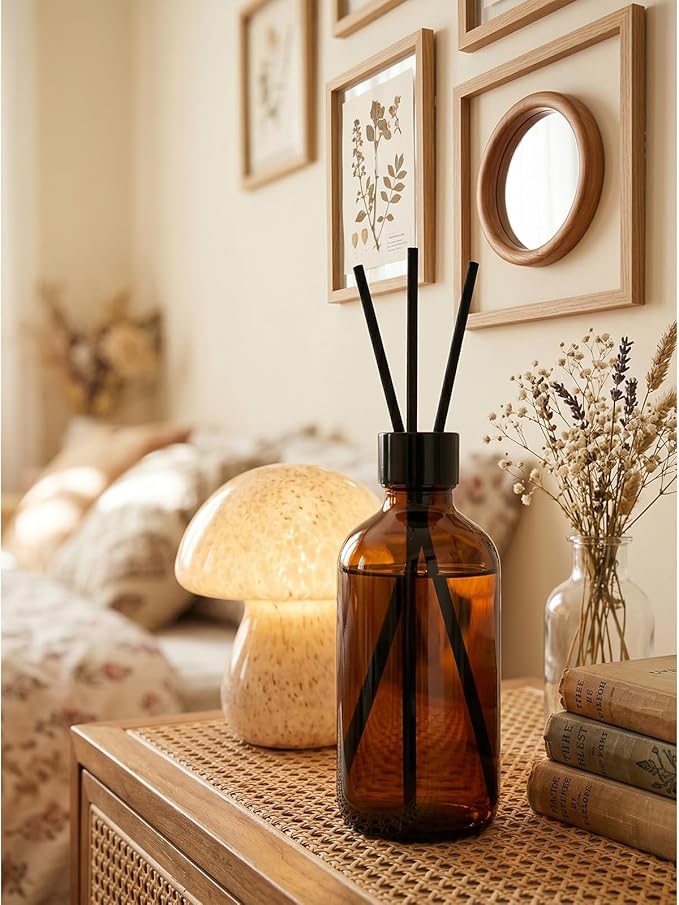 Aroma Reed Diffuser 6.7 Fl.oz Delicate Scent for Home Decor and Air Freshening Reed Scented Diffuser Home Decor Air Freshener for Bathroom Living Room Office (Westin White Tea)
