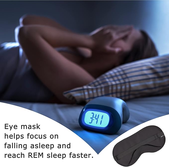 100% Tencel Sleep Eye Mask - Black - Superior to Cotton - Light Blocking Travel Blindfold for Men & Women - Ultra-Soft & Comfortable with Adjustable Strap for Restful Sleep - by JoMo