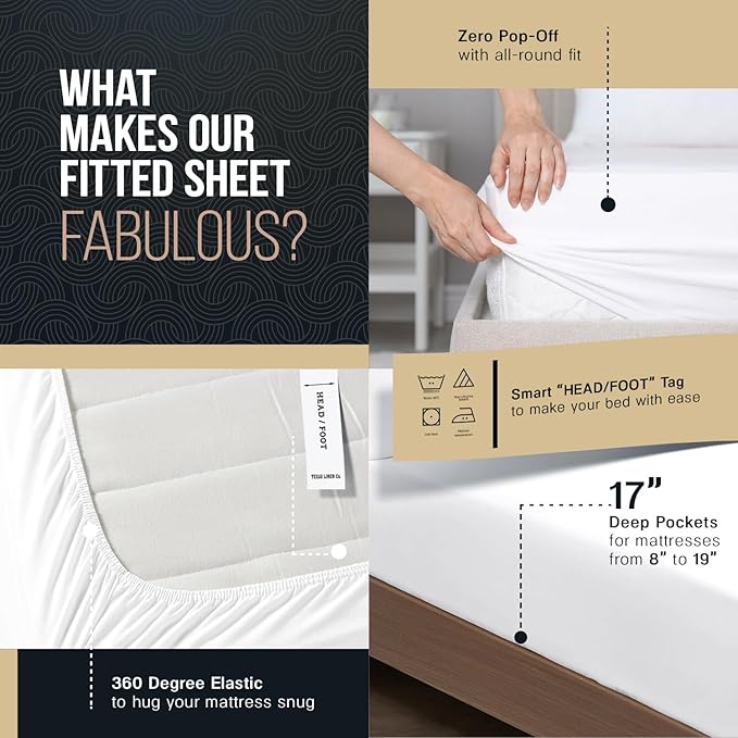 TEXAS LINEN CO. 100% Egyptian Cotton King Sheets Set - Luxury 1500 Series Couture Comfortin' Collection Egyptian Cotton Sheets King Size Bed Set (4 PC, Burgundy), 17" Deep Pocket, Hotel Bedding Set