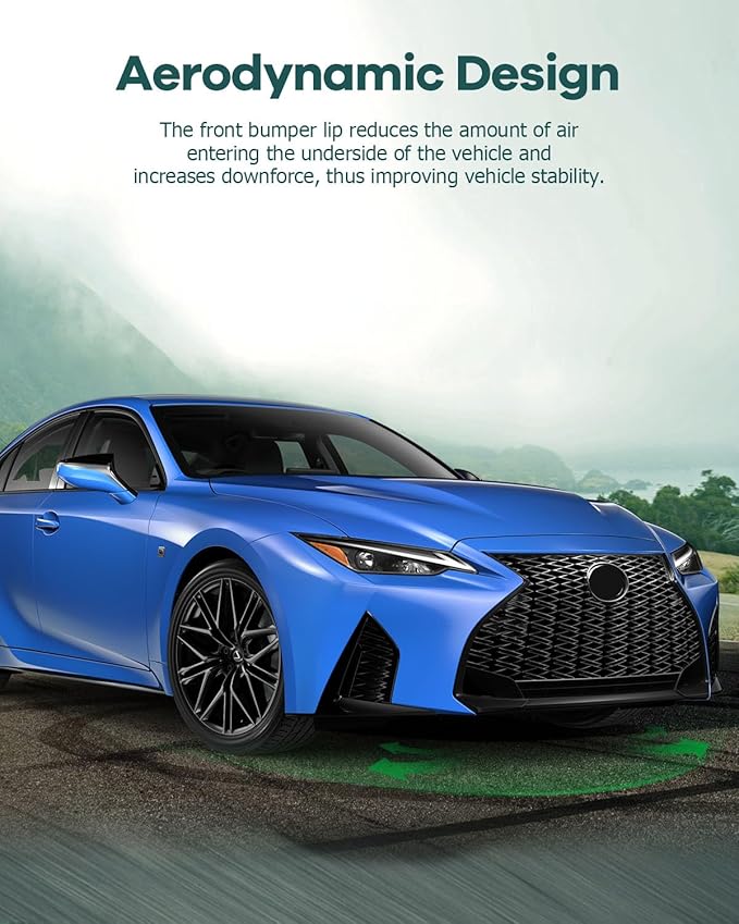 SCITOO Front Lip Spoiler Fits for 2014-2016 for Lexus is-Series F-Sport Glossy Black Front Bumper Lip