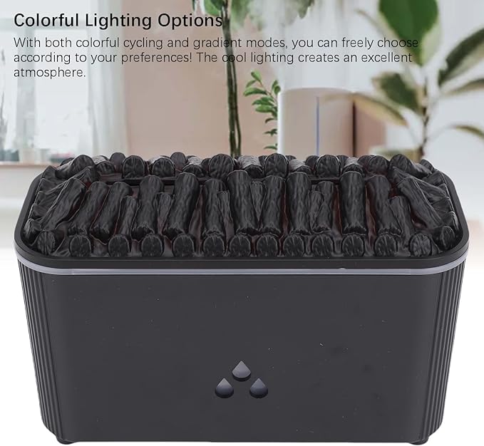 Essential Oil Diffuser with 160ml Tank, 8 Hour LED Night Light, 35dB Quiet Auto Shut Off Humidifier for Bedroom, Home, Office, Yoga (Black)