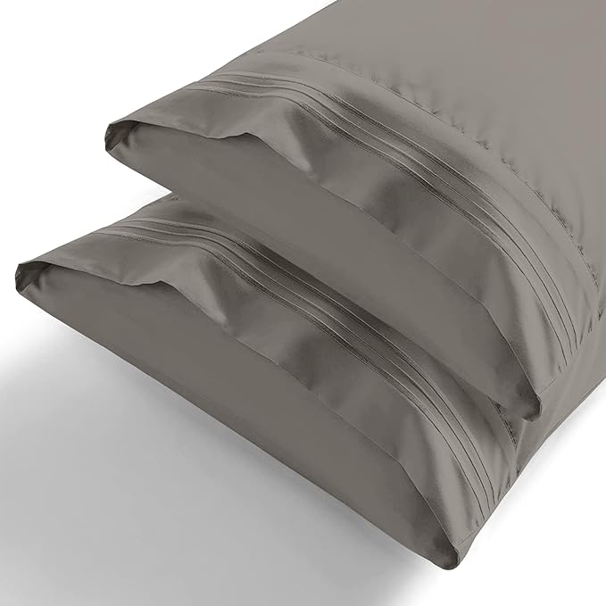 Elegant Comfort Premium Hotel Quality 2-Piece Pillowcase Set, Luxury & Softest 1500 Thread Count Egyptian Quality Bedding Pillowcases, Wrinkle and Fade Resistant, Standard/Queen