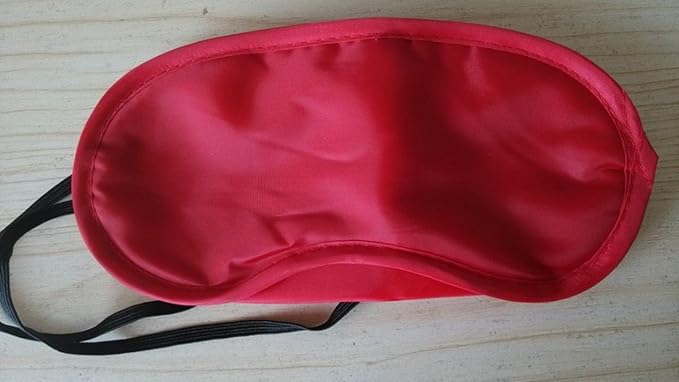 Healtheveryday®Soft Sleep Mask Eye Mask Blindfold Block Out Light for Travel, Shift Work & Meditation (Red)