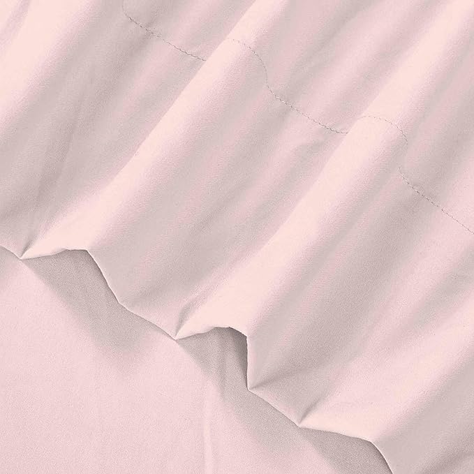 ROYALE LINENS 6 Piece King Sheets Set - Soft Brushed 1800 Microfiber Bedding - 1 Fitted and 1 Flat Sheet, 4 Pillow Cases - Wrinkle Free & Fade Resistant - Hotel Luxury Bed Sheets (Peach Blush, King)
