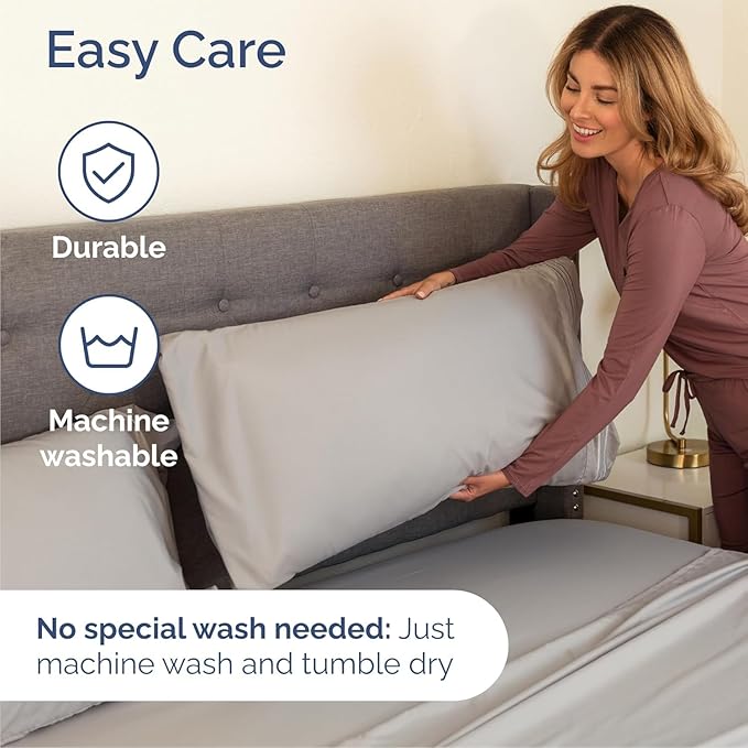 Cal King Size 4 Piece Sheet Set - Comfy Breathable & Cooling Sheets - Hotel Luxury Bed Sheets for Women & Men - Deep Pockets, Easy-Fit, Soft & Wrinkle Free Sheets - Light Grey Oeko-Tex Bed Sheet Set