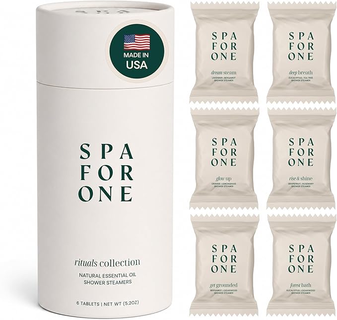 Shower Steamers Aromatherapy 6 Pack – Made in USA with Natural Essential Oils – Mother’s Day Gifts, Relaxation & Self Care Birthday Gifts for Women and Men