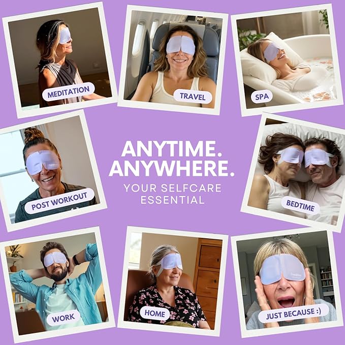 Steam Eye Mask, Self Heating Heated Eye Mask for Sleep, Warm Compress for Eyes, Moist Heat for Dry Eye Relief, Stye Eye Treatment, Spa, Travel Essentials, Mothers Day Gifts, Unscented 30 Pack