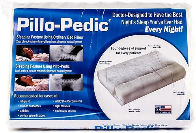 Foot 4-in-1 Cervical Pillow, Regular 23" x 15.5" x 4.5" - Therapeutic Support for Head and Neck to Keep Spine in Alignment