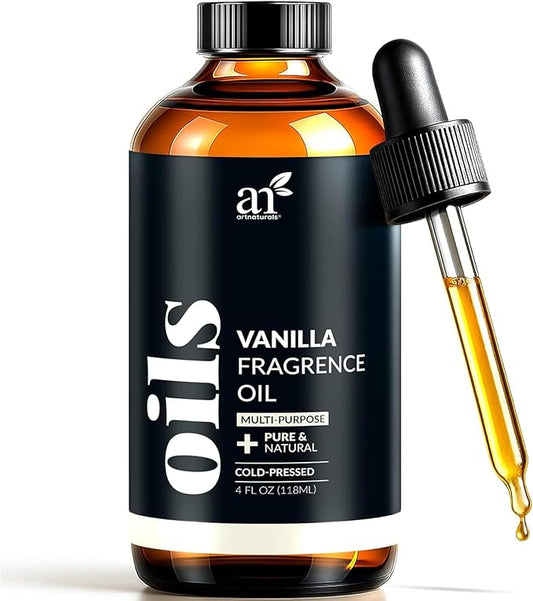 artnaturals 100% Pure Vanilla Essential Oil - (4.0 Fl Oz / 118ml) - Premium Undiluted Therapeutic Grade Natural - Aromatherapy for Diffuser, Skin and Hair Growth