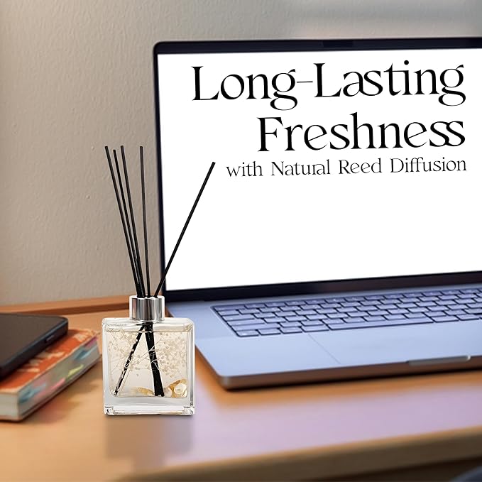 Ocean Sea Salt Reed Diffuser for Home - 120ml Long-Lasting Essential Oil Aroma, Magic Scent Diffuser for Bedroom, Bathroom, or Living Room Decor