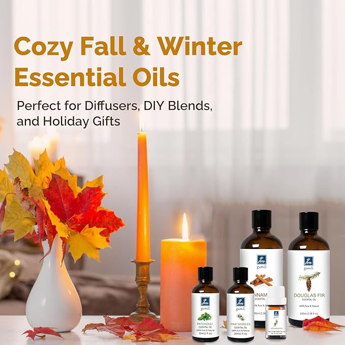 GM Gumili Cedarwood Essential Oil for Diffuser Skin Hair Holiday Home Care