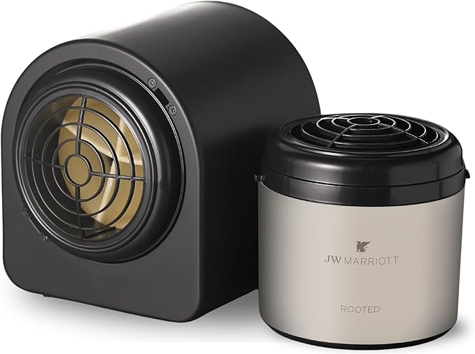 JW Marriott Rooted Home Scent Diffuser with Cartridge - Aromatherapy Home Fragrance - Sycamore, Sage, Cedarwood, Sweet Tonka Bean and Amber - Signature Hotels Aroma - Rooted Fragrance