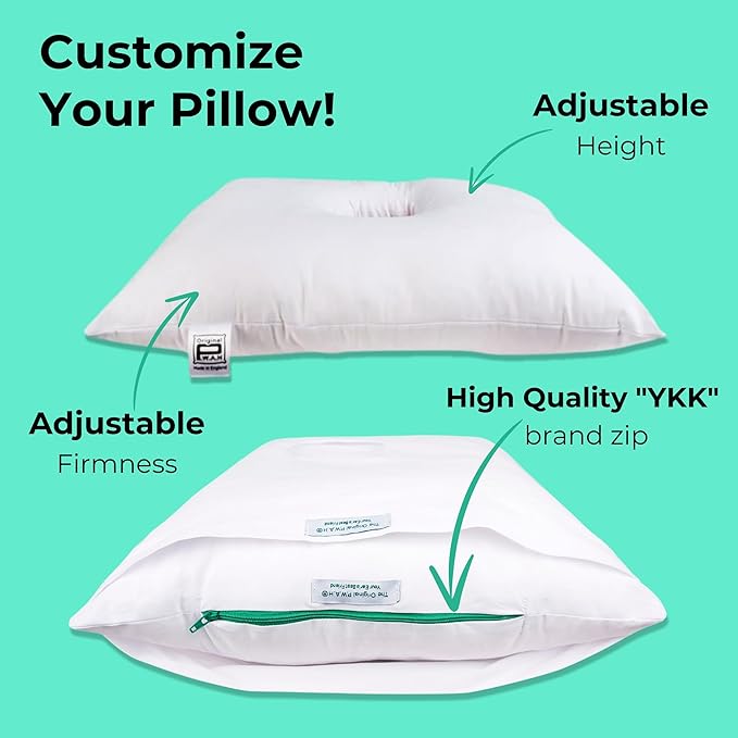 The Original Pillow with a Hole - Your Ear's Best Friend [Made in England]
