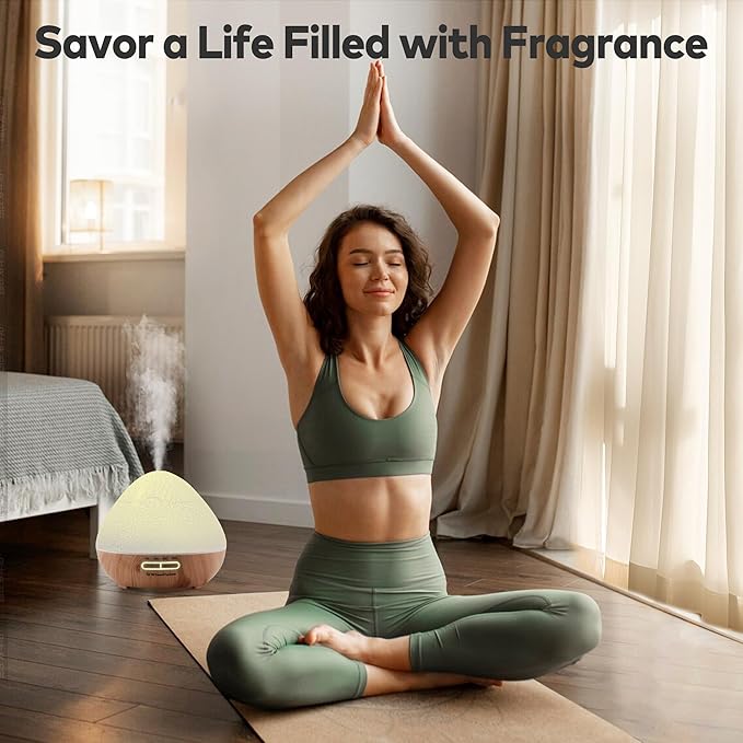 Essential Oil Diffuser for Home: 500ml Oil Diffuser 7 Colors Light Aroma Diffuser with Remote Control for Home, Office, Bedroom, Child’s Room