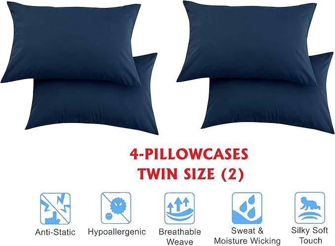 Elegant Comfort Luxury Soft Bed Sheets 1500 Premium Hotel Quality Microfiber Softness Wrinkle and Fade Resistant (6-Piece) Bedding Set, King, Sapphire Blue