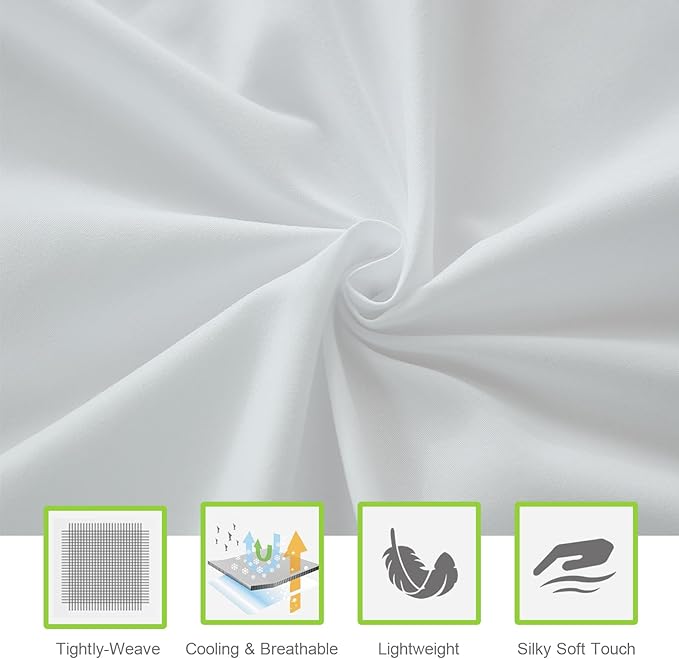 ILAVANDE White Queen Sheets Set 6 Piece,Hotel Luxury Super Soft 1800 Series Microfiber Queen Bed Sheets Set-Wrinkle Free & Breathable-14 Deep Pocket Sheets for Queen Size Bed(Queen,White)