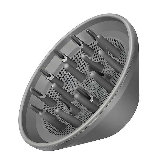 Hair Diffuser Attachment Nozzles for Dyson Supersonic Hair Dryer HD01 HD02 HD03 HD04 HD08 HD15 Tools Accessaries for Flex Style Blow Dryer Styler, Styling Tool for Wavy, Curly, Coily Hair, Grey