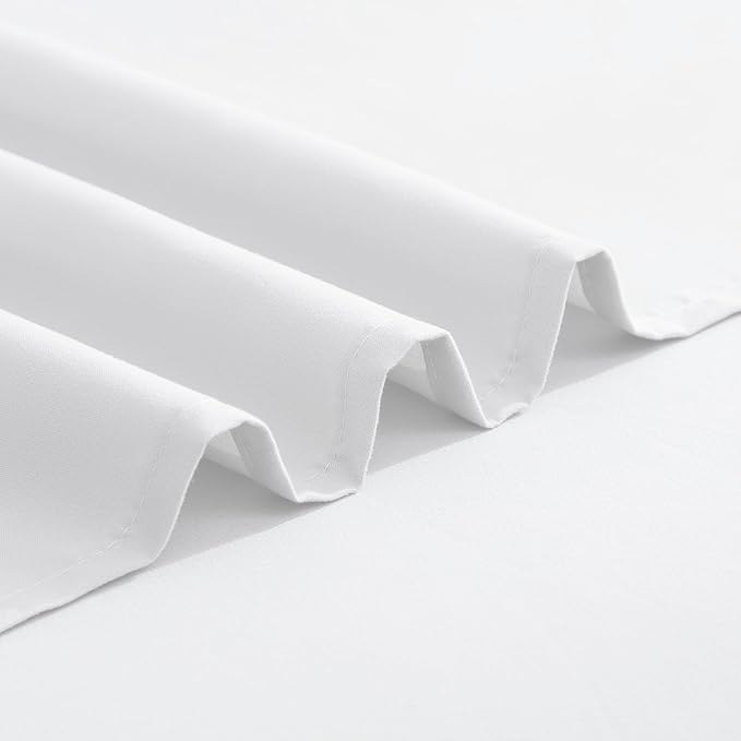 Elegant Comfort Luxurious 1500 Premium Hotel Quality Microfiber Three Line Embroidered Softest 4-Piece Bed Sheet Set, Wrinkle and Fade Resistant, Queen, White