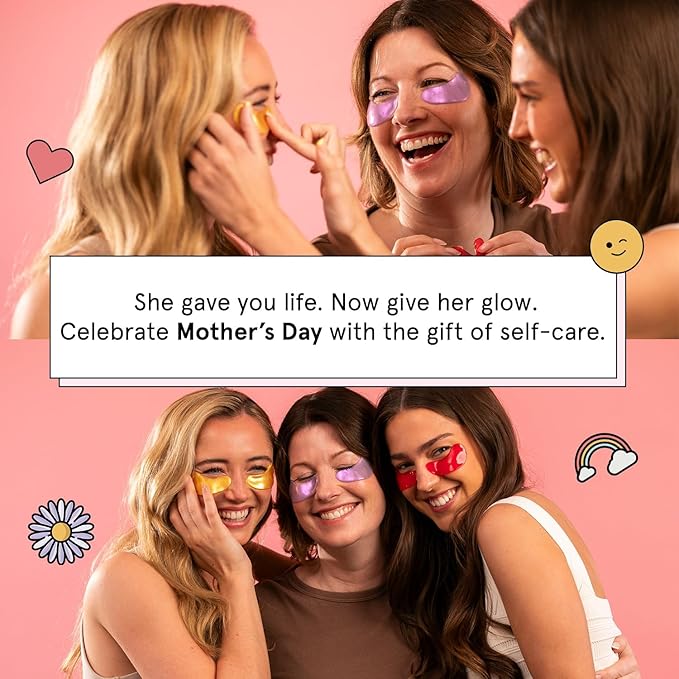 grace & stella Peptide Under Eye Patches with Niacinamide & Rice Extract - Firming Eye Masks for Dark Circles and Puffiness - Bulk Mothers Day Gifts - Vegan, Cruelty-Free (White, 48 Pairs)