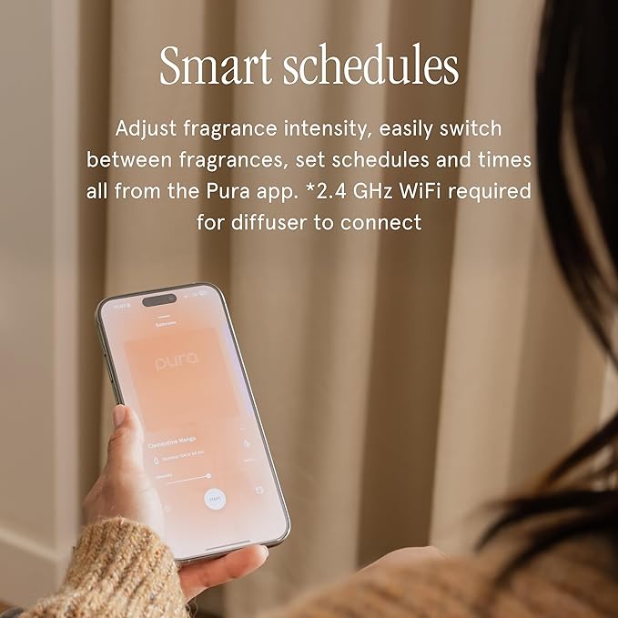 Pura and Simpatico - Refills for Smart Home Fragrance Diffusers - Clean and Safe Scents for Home - Long Lasting, up to 120 Hours of Premium Scent - 2 Pack - White Flower