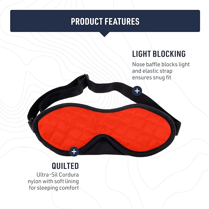 Sea to Summit TravellingLight Eye Shade Travel Sleep Mask, Spicy Orange