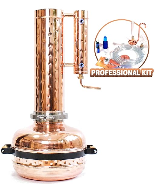 Essential Oil Distiller Kit for Steam Distillation Oil Making and Extracting - Home Distiller Equipment DIY Essential Oil from Herbs, Plants and Flowers… (5.3 Gall (20L))