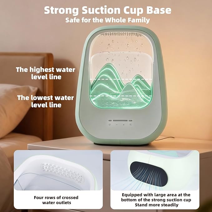 8-in-1 White Noise Sound Machine with Aroma Diffuser, Rain Sound Machine for Sleeping, Stress Relief, White Noise Machine Night Light Timer for Bedroom Office Home Decor, Green