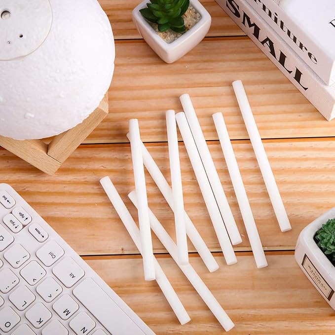 Mudder 24 pcs Humidifier Sticks Filter Refill 7.87'' Mini Air Diffuser Pure Cotton Wicks Refill Humidifiers Filter Sticks Wicks for Small Portable Humidifier Diffuser in Office Bedroom Home