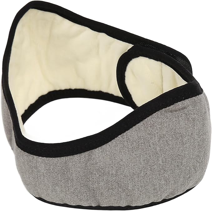 Sleep Mask for Side Sleeper Women Men, Eye Mask for Sleeping Light Blocking, Sleeping Ear Wrap Ear Adjustable Breathable Warm for Flight Nap (Gray)