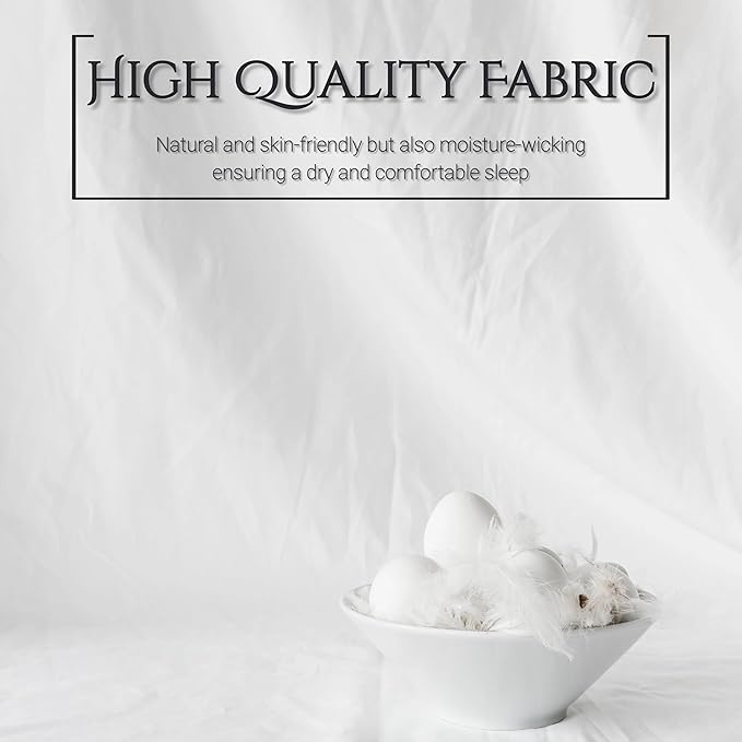 ELNIDO QUEEN Goose Feather Down Fiber Pillows Queen Size Set of 2，Luxury Hotel Collection Bed Pillows for Sleeping， Down Surrounded Pillows 2 Pack, Soft ＆ Fluffy for Side, Back Sleepers 20x30 in