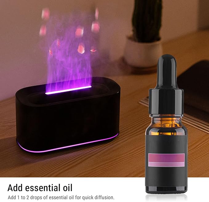 Marhynchus Essential Oil Diffuser, 220ml Aromatherapy Diffuser with 7 Color Lighting and Effect, for Home Office Bedroom (Black)