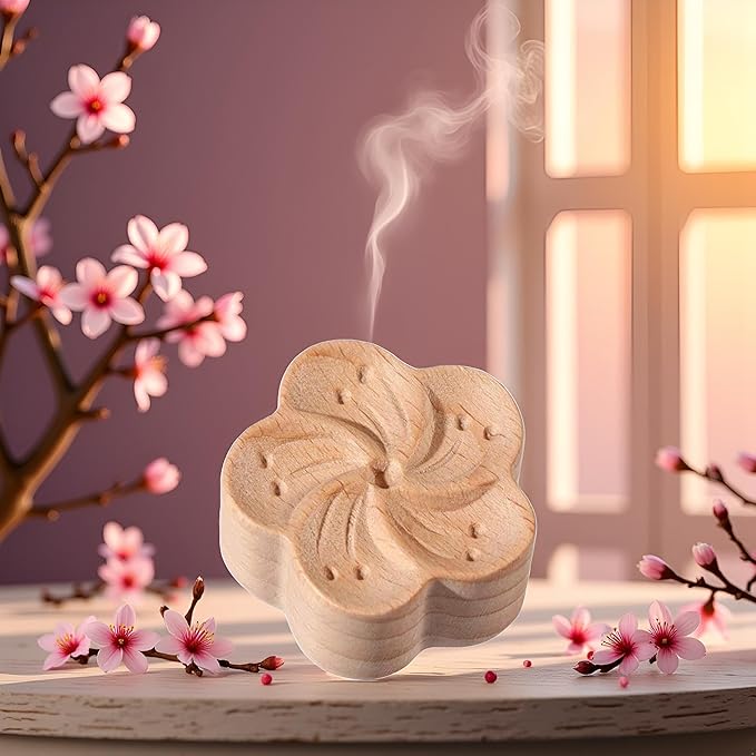 Brown Walnut Essential Oil Diffuser Fragrance Diffused Sleep Aid Aromatherapy, Flower Shaped Essential Oil Diffuser, Diffuser for Stress Relief Diffusers Aromatherapy