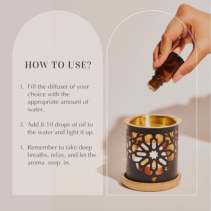 Oud Diffuser Oil, Oud Al Saher by Dukhni | 3 x 10ml Arabic Oil for Diffuser & humidifier | 100% Pure Halal, Oudh Essential Oil Blend | Relax with Home Aromatherapy, for Relaxation and Massage