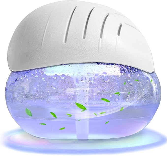 Air Aroma Diffuser - Colorful night light and soothing water flow sound - Suitable for children, pets and smokers - Suitable for home, office - 3 x 10 ml Essential Oil Aroma Freshener - White