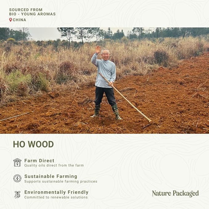 Ho Wood Essential Oil Direct from Malagassi - Ho Wood Essential Oil for Diffusers, Candle-Making, Soap-Making, Aromatherapy, for Skin and Hair (2lbs)