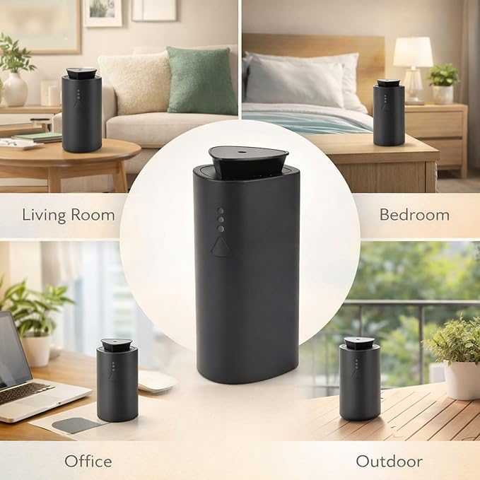 Essential Oil Diffuser, Quiet Electric Humidifier, ABS Material, Portable for Home, Hotel, Yoga Room - Purifies and Moisturizes Air, Low Noise Operation