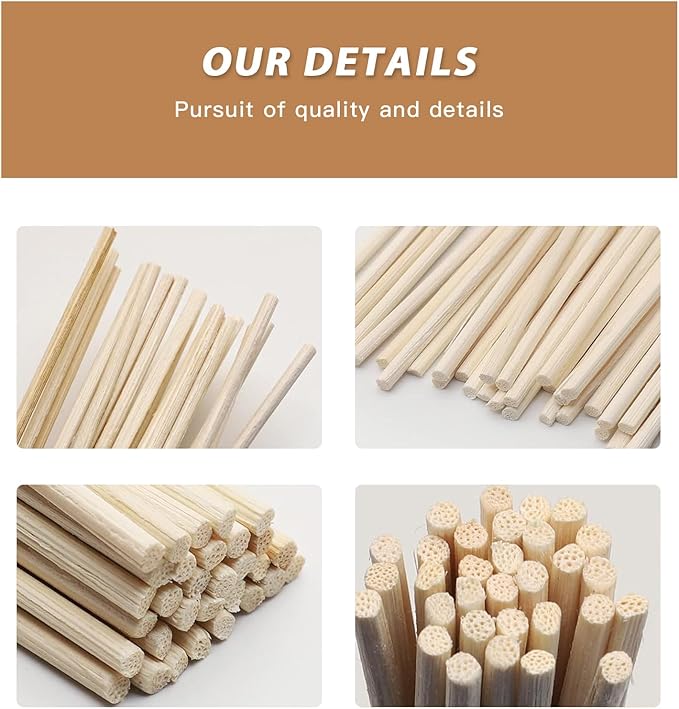 MYSTICHOME 24PCS Natural Reed Diffuser Sticks - Strong Scent for Large Rooms, Bathroom & Bedroom. Ideal Housewarming Gift, Coffee Table Decor, White+Black+True Set