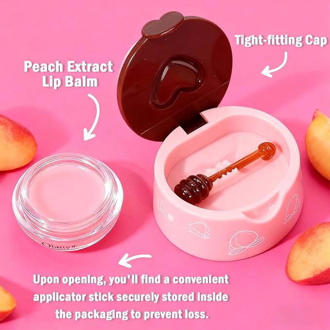 6Pcs Bee Lip Balm Honey Pot, Strawberry, Watermelon, Apple Lime, Cherry, Mint, Honey Lip Balm Bulk, Lip Mask Sleeping Prevention Lip Dry Set, Lip Balms & Moisturizers, Mothers Day Gifts