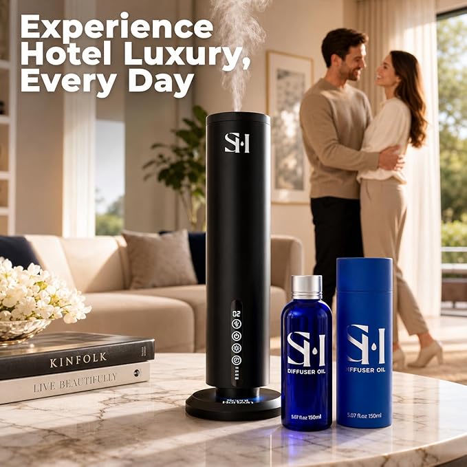 Inspired by 5-Star Hotel Malibu MB02 Hotel Scent Diffuser Oil | 5.07 Fl oz (150 ml) - Waterless Diffuser Oil Refill & Highly Concentrated Fragrance Oil, Diffuser Oil Scents, Hotel Oil Diffuser