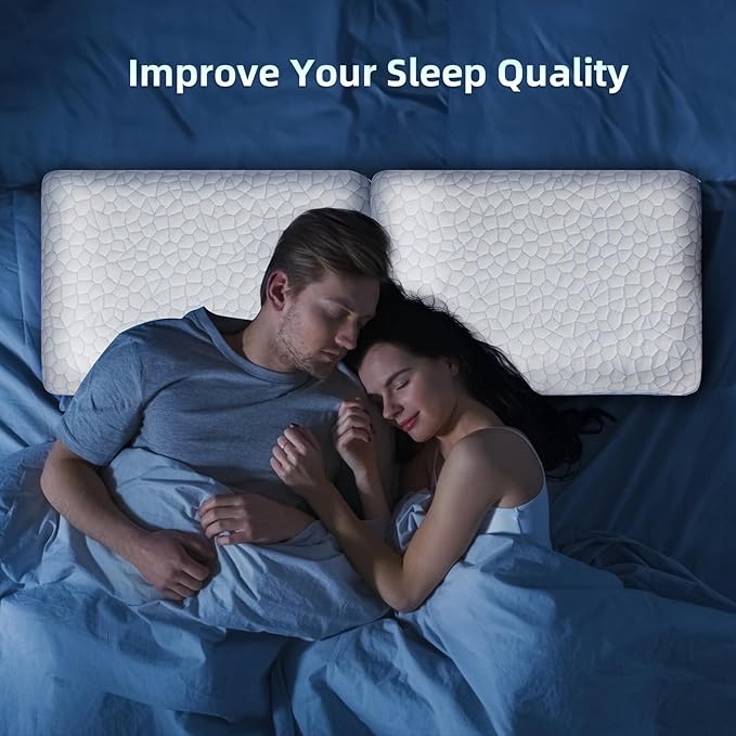 Ultra Thin Flat Pillows for Sleeping,Cooling Slim Memory Foam Pillow 2.25 in Height Ultra Thin Pillow,Low Profile Sleeper Pillows for Stomach Sleeper for Neck and Back Support Stomach sleeping pillow
