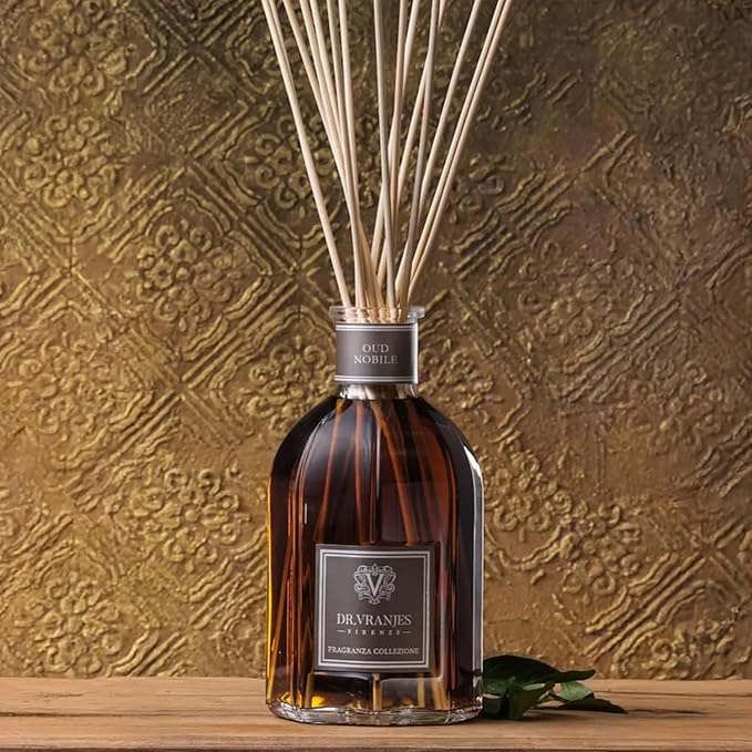 Dr. Vranjes - Oud Nobile 1250 ml Diffuser + Double Pack of White Sticks (3 Pieces Bundle)- Luxury Home Fragrance, Made in Italy, Main Scent: Oriental, Olfactory Pyramid: Bergamot, Oud, Myrrh