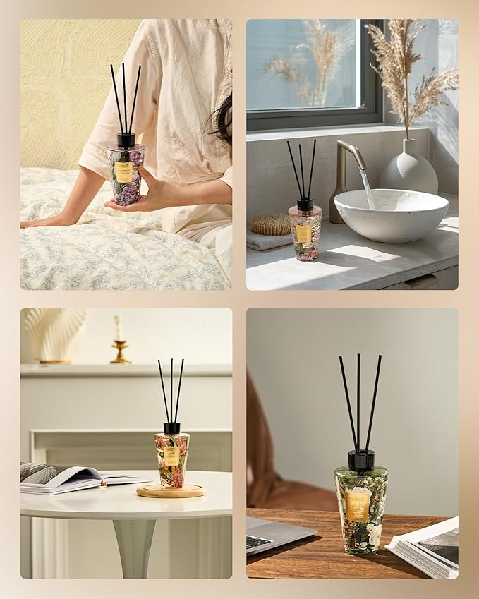 M&SENSE Eucalyptus Sage Reed Diffuser Set - 8.79fl oz (260ml) Home Fragrance Non-Toxic Natural Reed Diffuser for Home, Air Freshner Gifts for Bathroom Bedroom Fragrance Decor