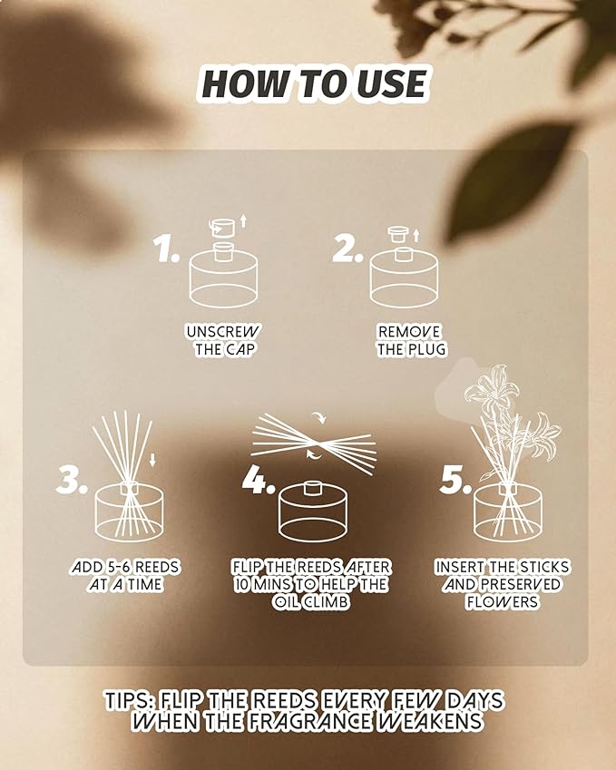 Clean Linen Reed Diffuser Set with 6 Fiber Sticks, 5.07 oz for Home Aromatherapy Living Room Bathroom Yoga, Meditation Office Shelf Decor & Gift, Long-Lasting Fresh air Home Fragrance Oil