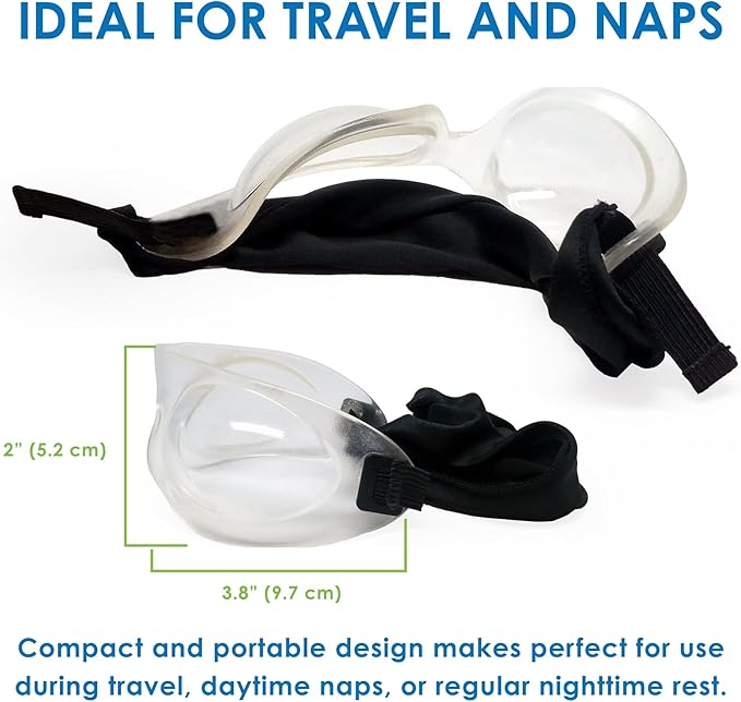 EyeEco Eyeseals 4.0 Sleep Mask – Clear – Moisturizing Eye Masks for Sleep Keep Dry Air Out – Latex-Free Eye Mask Great for CPAP Users