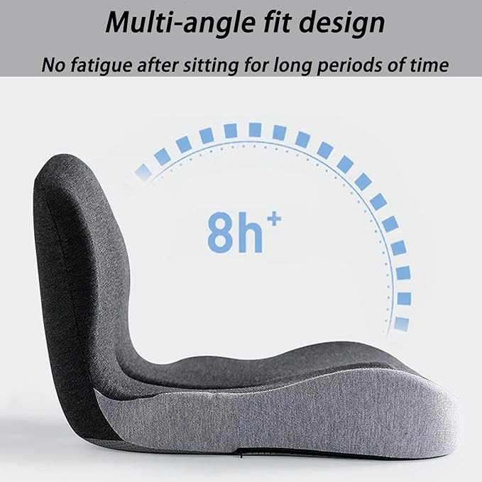 L-curve Pressure Relief Tailbone Pillow,Breathable Hip And Waist Protection Integrated Sacral Pillow, With Memory Foam Inner Core, Is Suitable For Office Chairs,Wheelchairs,And Car Seats(Green)